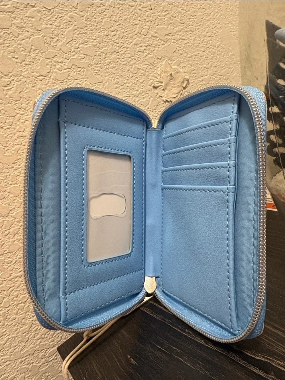 Loungefly Disney Winnie the Pooh Pastel Hearts Zip Wallet - Blue Trim